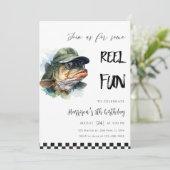 Bass Vist vrolijke verjaardag Kaart (Staand voorkant)