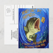 Bass Viste Happiness Briefkaart (Voorkant / Achterkant)