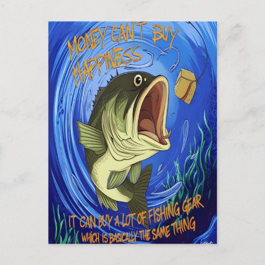 Bass Viste Happiness Briefkaart (Voorkant)