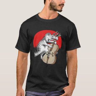 Bassasaurus Triceratops Dinosaur staat dubbel op T-shirt