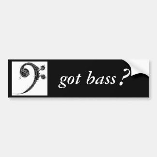 Bassclef, heb je bass? bumpersticker