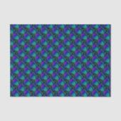 Bassdrum tinten blauw patroon tissuepapier (Voorkant)