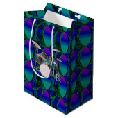 Bassdrums en Set Shades of Blue Patroon Cadeautas (Voorkant Gekanteld)