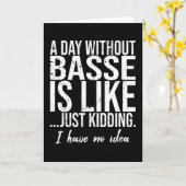 Basse grappige sport cadeau idee kaart (Gele Bloem)