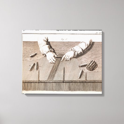 Basse-Lisse-techniek op de tapijten van Gobelins Canvas Afdruk (Voorkant)