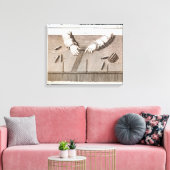 Basse-Lisse-techniek op de tapijten van Gobelins Canvas Afdruk (Insitu (Woonkamer))
