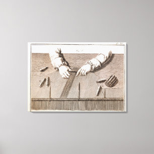 Basse-Lisse-techniek op de tapijten van Gobelins Canvas Afdruk