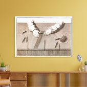 Basse-Lisse-techniek op de tapijten van Gobelins Canvas Afdruk (Insitu (Woonkamer))