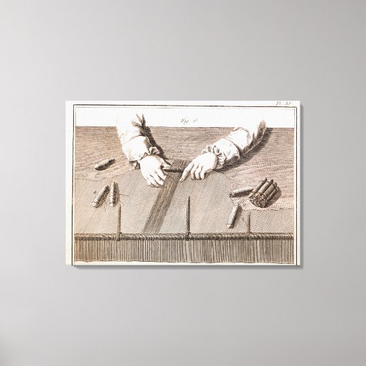 Basse-Lisse-techniek op de tapijten van Gobelins Canvas Afdruk (Voorkant)