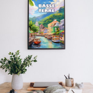 Basse-Terre, omgeving van golven Poster