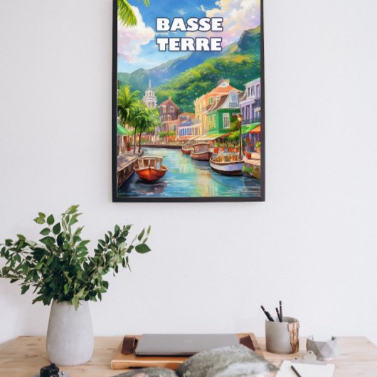 Basse-Terre, omgeving van golven Poster