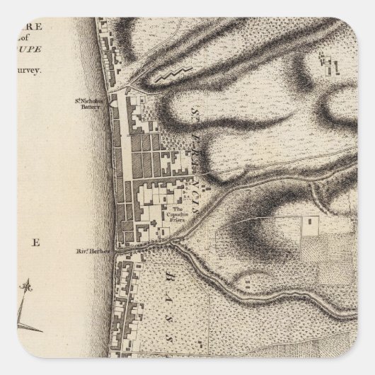 Basse Terre Vierkante Sticker (Voorkant)