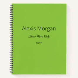 Bassendagelijkse planner notitieboek