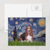 Basset 1 - Sterrennacht Briefkaart (Voorkant / Achterkant)