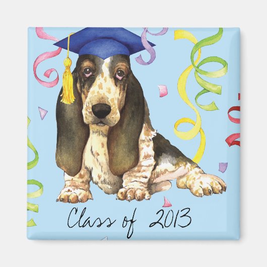 Basset Afstuderen Magneet (Voorkant)