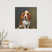 Basset Artesien Normand - Dog Portrait Poster (Keuken)