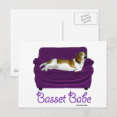Basset Babe Briefkaart (Voorkant / Achterkant)