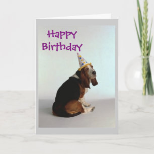 Basset Birthday Dog Kaart