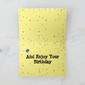 Basset Birthday Kaart - "Stop en ruik de bloemen" (Binnen)