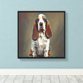 Basset Bleu de Gascogne Canvas Afdruk (Insitu (Houten vloer))