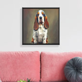 Basset Bleu de Gascogne Canvas Afdruk (Insitu (Woonkamer))