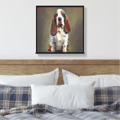 Basset Bleu de Gascogne Canvas Afdruk (Insitu (Slaapkamer))