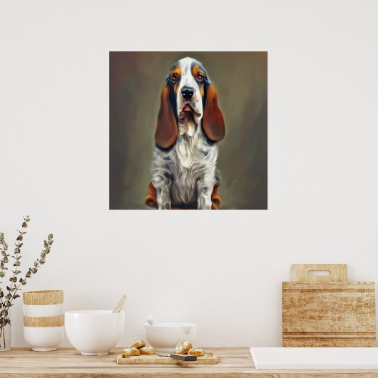 Basset Bleu de Gascogne Poster (Keuken)