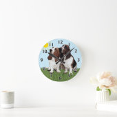 Basset Buddies Clock Ronde Klok (Huis)