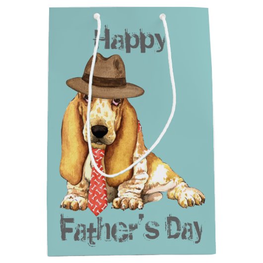 Basset Dad Medium Cadeauzakje (Voorkant)