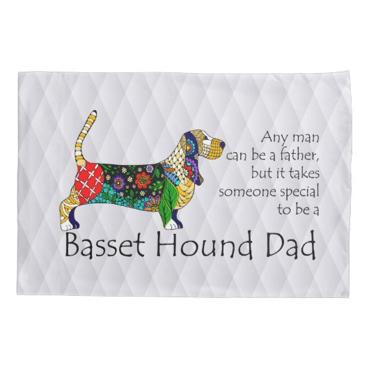 Basset Dad Pillowcase Kussensloop (Achterkant)