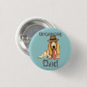 Basset Dad Ronde Button 3,2 Cm (Voorkant /achterkant)