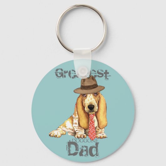 Basset Dad Sleutelhanger (Voorkant)