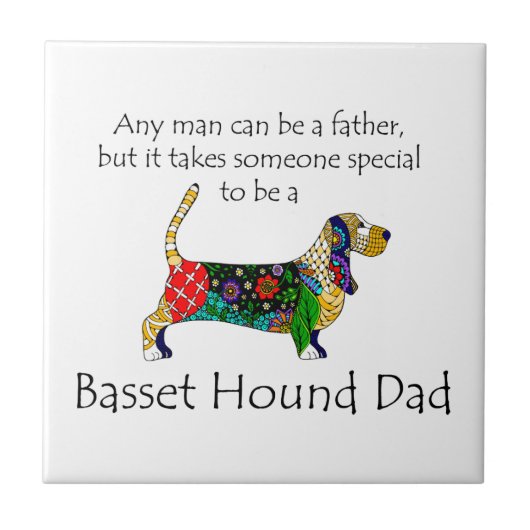 Basset Dad Tegel Tegeltje (Voorkant)
