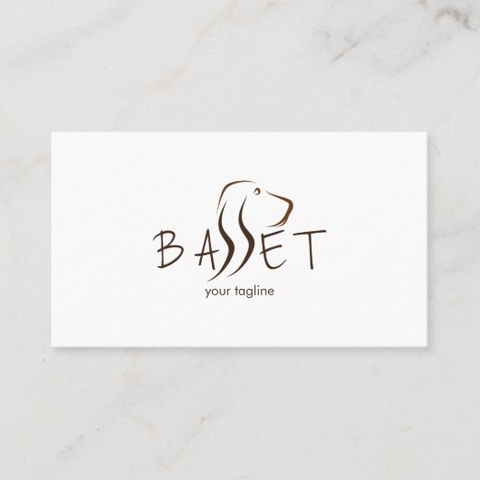 Basset Dog Visitekaartje (Voorkant)