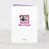 Basset Doing van de "sleuteltoets" op de Valentijn Kaart (Achterkant)