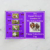 Basset Doing van de "sleuteltoets" op de Valentijn Kaart (Binnen)