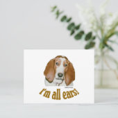 Basset Ears Briefkaart (Staand voorkant)