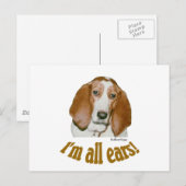 Basset Ears Briefkaart (Voorkant / Achterkant)