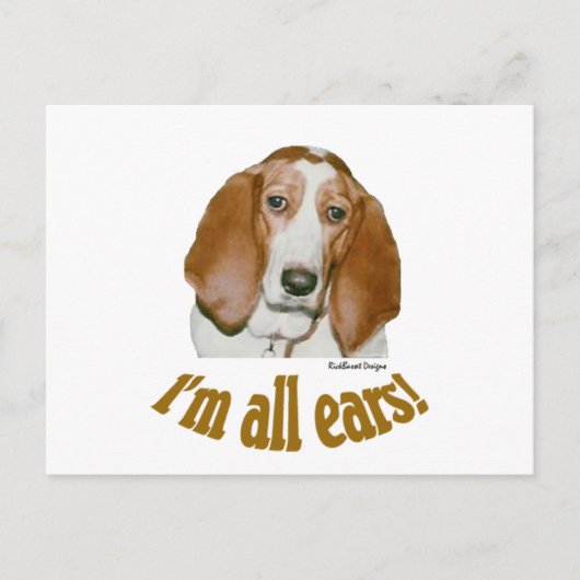 Basset Ears Briefkaart (Voorkant)