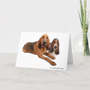 Basset en van de Bloedhond Vrienden Kaart