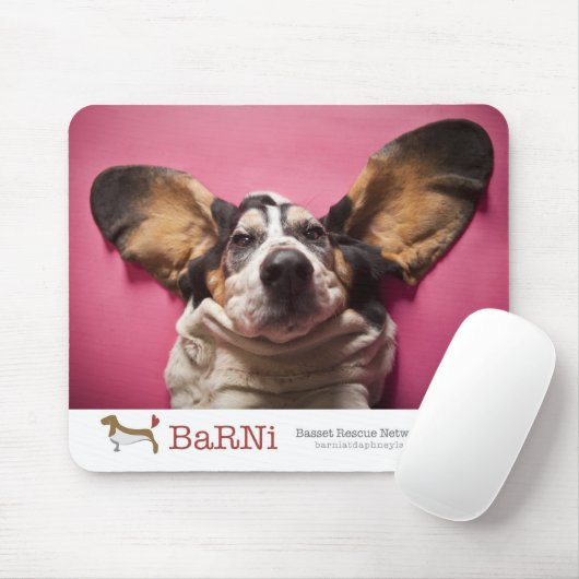Basset face Mousepad Muismat (Met muis)