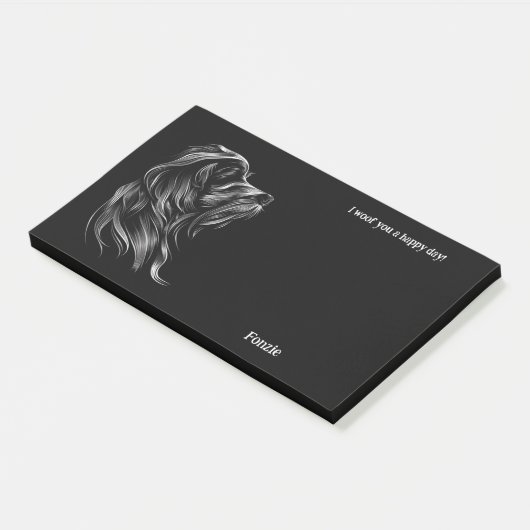 Basset Griffon Vendeen Abstract Art Dog Naam Post-it® Notes (Schuin)