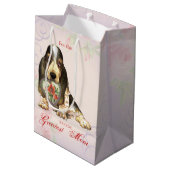 Basset Heart mama Medium Cadeauzakje (Achterkant Gekanteld)