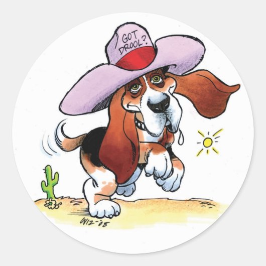 Basset heeft kwijlen? Grote Sticker (Voorkant)