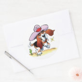 Basset heeft kwijlen? Grote Sticker (Envelop)