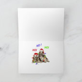 Basset Ho Ho Kerst Kaarten (Binnen)