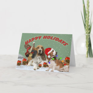 Basset Ho Ho Kerst Kaarten