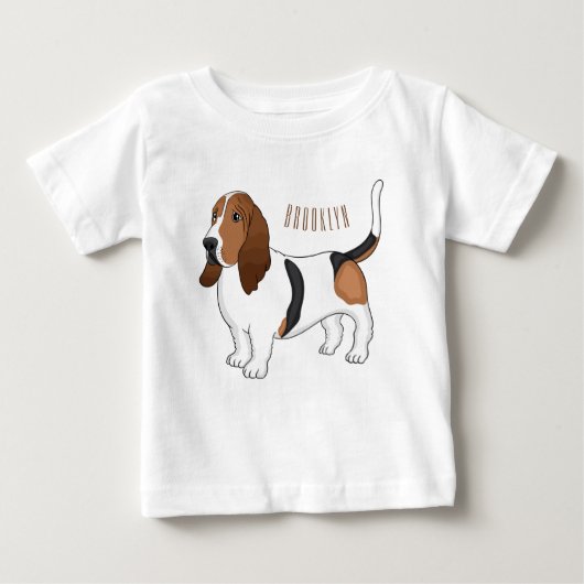 Basset hond cartoon illustratie (Voorkant)