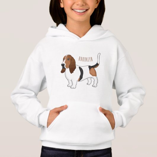 Basset hond cartoon illustratie (Voorkant)