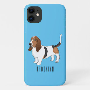 Basset hond cartoon illustratie Case-Mate iPhone case